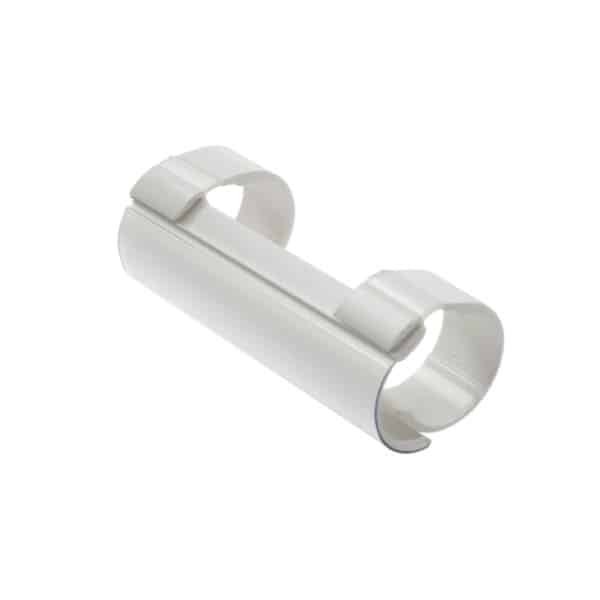 Support Plastique Blanc Pour Tube Rond 16mm - Hauteur 40mm, Entraxe 32mm - Fixation Meuble, Déco - 12