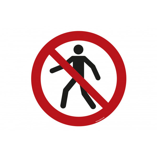 LG pictogramme "Passage piétons interdit"